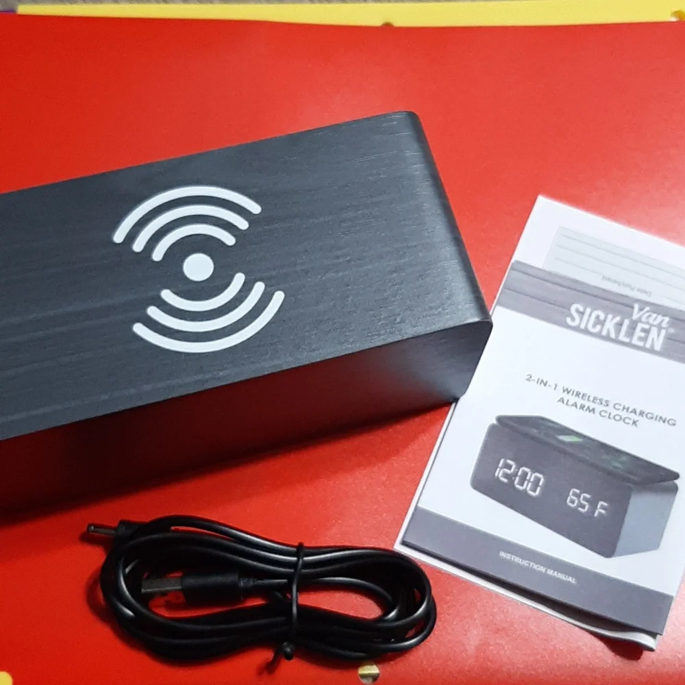 Van Sicklen 2 in 1 Wireless Charging Alarm Clock